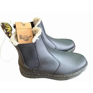 Dr. Martens Dorrian Black Ankle Boots Faux Leather Women’s Size 7 / Man’s 6 NWOB